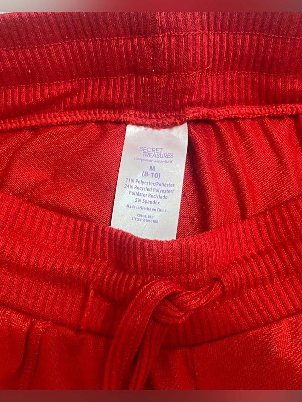 Red Drawstring Sweatpants - Picture 4 of 4